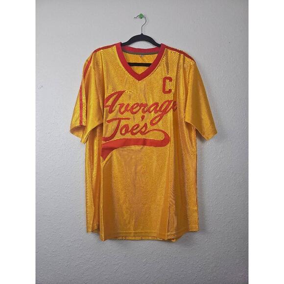 Unlisted Other - NWT Average Joes Yellow V-Neck Peter Lafleur Dodgeball Jersey XL
